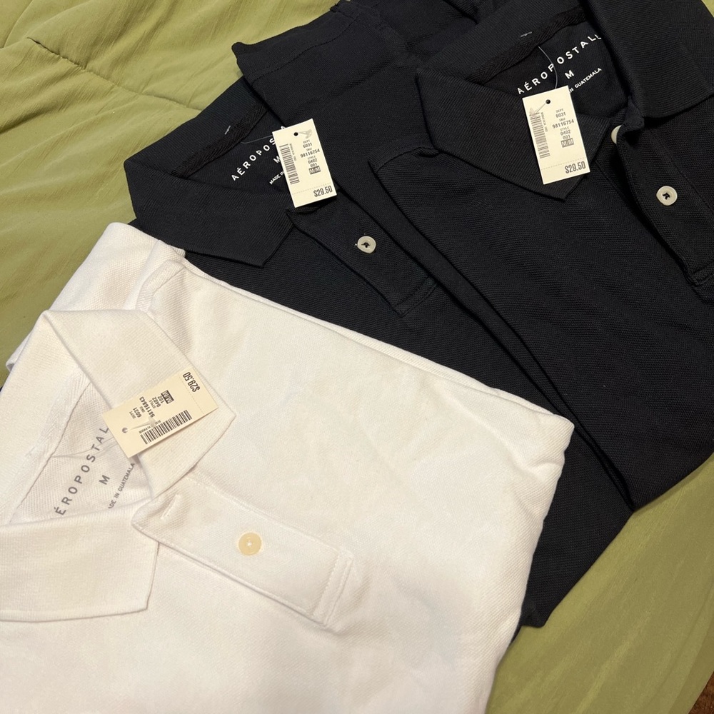 3 uniform Aeropostale shirts.